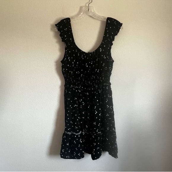 Wild Fable Target Black Floral Ruffle Mini Dress Size: L - Picture 9 of 9